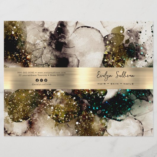 Brochure du service de parties scintillant d'aquar (Devant)