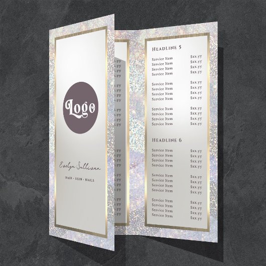 Brochure Elegant parties scintillant aquarelle vag