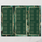 Brochure élégante Emerald Green Gold Agate (Dos)