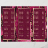 Brochure élégante Magenta Red Gold Agate (Dos)