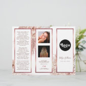 Brochure élégante Rose Boho (Debout devant)