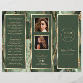 Brochure élégante Sage Green Gold Agate (Devant)