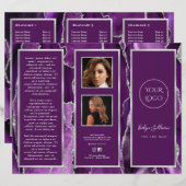 Brochure élégante violet argenté (Devant / Derrière)
