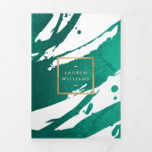 Brochure Emerald Green Brushstrokes (Page de couverture)