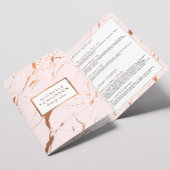 Brochure en marbre rose et Rose or