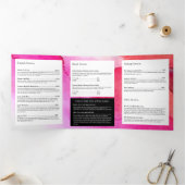 Brochure Extensions de traits en couleur rose gras (Intérieur)
