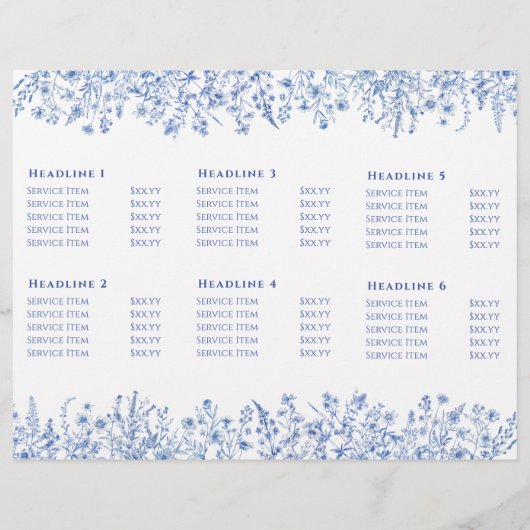 Brochure fleur sauvage bleu français (Dos)