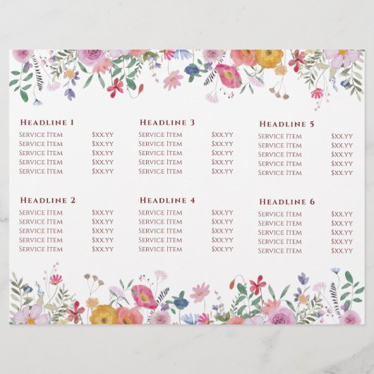 Brochure fleur sauvage fraîche (Dos)