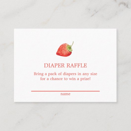Brochure fraise Raffle Enceinte Carte Douche (Devant)