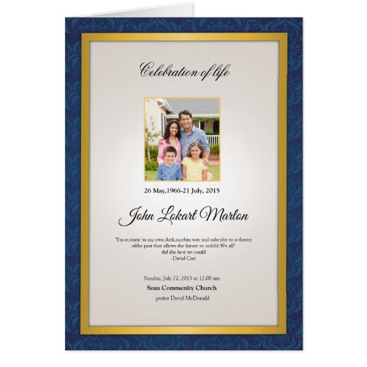 Brochure funèbre de modèle (Devant)