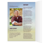 Brochure funèbre de modèle (Intérieur (Gauche))