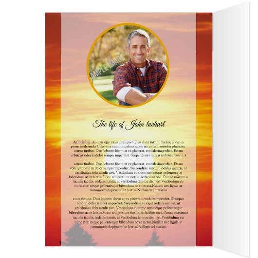 Brochure funèbre de modèle (Intérieur (Gauche))