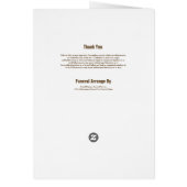 Brochure funèbre de modèle de programme (Dos)