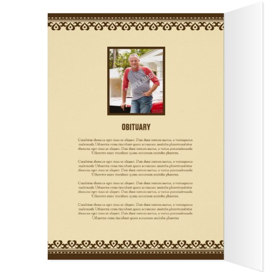 Brochure funèbre de modèle de programme (Intérieur (Gauche))