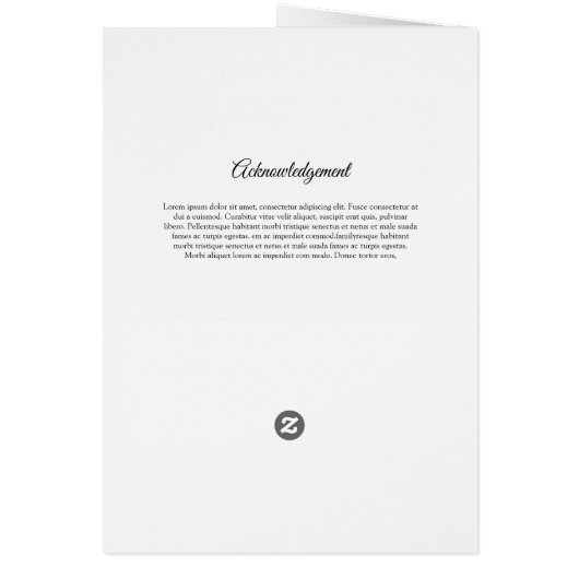 Brochure funèbre imprimable de modèle (Dos)