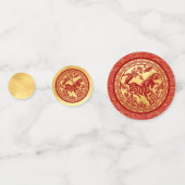 Brochure Gold Red Horse 2026 Golden Party Confetti (Derrière)