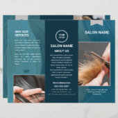 Brochure Haarsalon en Barbershop Trifold (Voorkant / Achterkant)