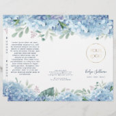 Brochure hydrangée bleue (Devant / Derrière)