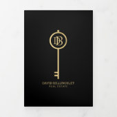 Brochure immobilière Luxe Gold/Black Skeleton Key (Page de couverture)