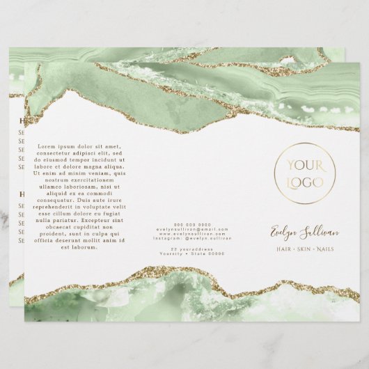 Brochure Jade green agate (Devant / Derrière)