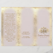 brochure logo lotus en feuille d'or faux (Devant)