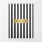 Brochure Luxe Gras en Rayures Noir et Blanc (Page de couverture)