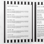 Brochure Luxe Gras en Rayures Noir et Blanc (Intérieur en premier)