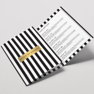 Brochure Luxe Gras en Rayures Noir et Blanc