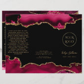 brochure magenta rouge agate (Devant / Derrière)