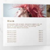 Brochure met delicate perzik-agaat-drievoudigheid drieluik kaart (Binnenzijde eerst)