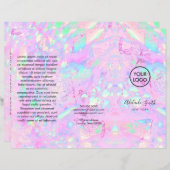 brochure minérale rose violet (Devant / Derrière)