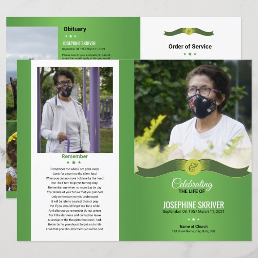 Brochure Modèle du programme funéraire (Devant / Derrière)