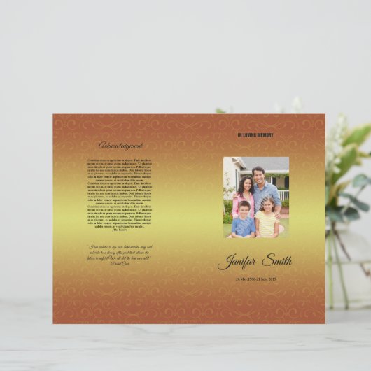 Brochure Modèle funéraire (Debout devant)