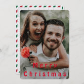 Brochure moderne Script Joyeux Noël Photo Carte po (Devant / Derrière)