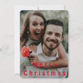 Brochure moderne Script Joyeux Noël Photo Carte po (Devant)
