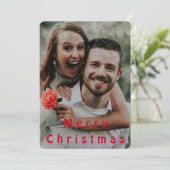 Brochure moderne Script Joyeux Noël Photo Carte po (Debout devant)