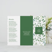 Brochure moderne triple Motif de verdure (Debout devant)