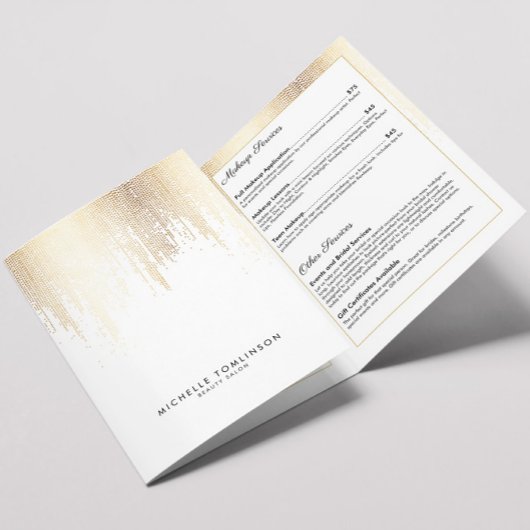 Brochure Motif Luxe Faux Gold Confetti