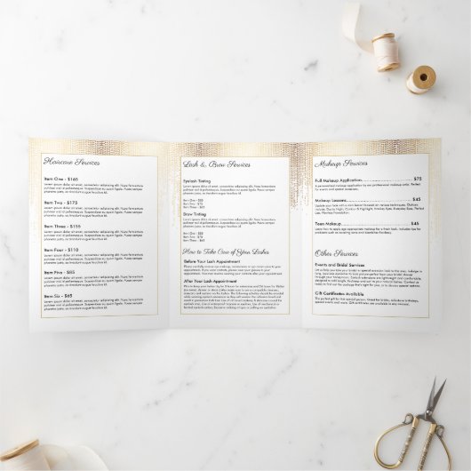 Brochure Motif Luxe Faux Gold Confetti (Intérieur)