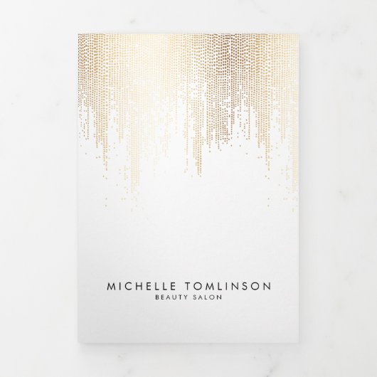 Brochure Motif Luxe Faux Gold Confetti (Page de couverture)