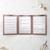 Brochure Motif Luxe Rose Gold Confetti Rain (Intérieur)