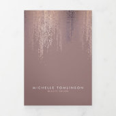 Brochure Motif Luxe Rose Gold Confetti Rain (Page de couverture)