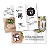 Brochure noir et blanc du logo de l'entreprise