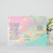 brochure opale fine fausse iridescente (Debout devant)