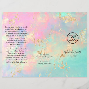 brochure opale fine fausse iridescente