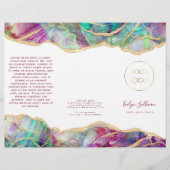 Brochure opale Fuchsia aquamarine (Devant)