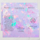 brochure opale violet (Devant / Derrière)