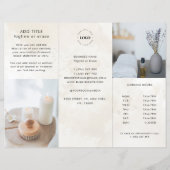 Brochure over Cream Chic Marble Logo Business - dr (Voorkant)