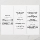 Brochure over de lijst met eenvoudige zakelijke Lo (Achterkant)