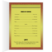 Brochure over de Sjabloon van het begrafenisprogra (Binnen (Rechts))